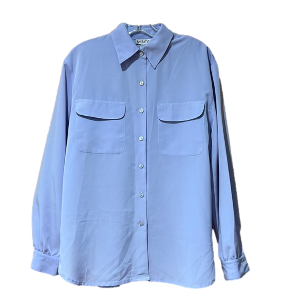 Laura Tyler Purple Button Down Blouse Women's